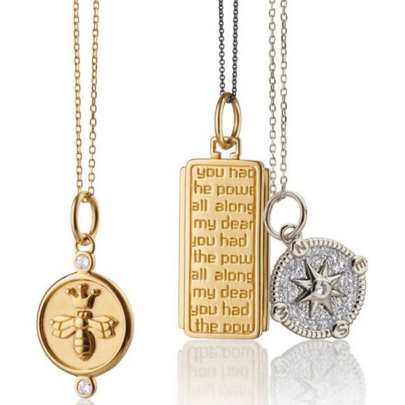 $130 MONICA RICH KOSANN "FRANKIE" BLACK STAINLESS STEEL DELICATE CHAIN - Picture 4 of 5